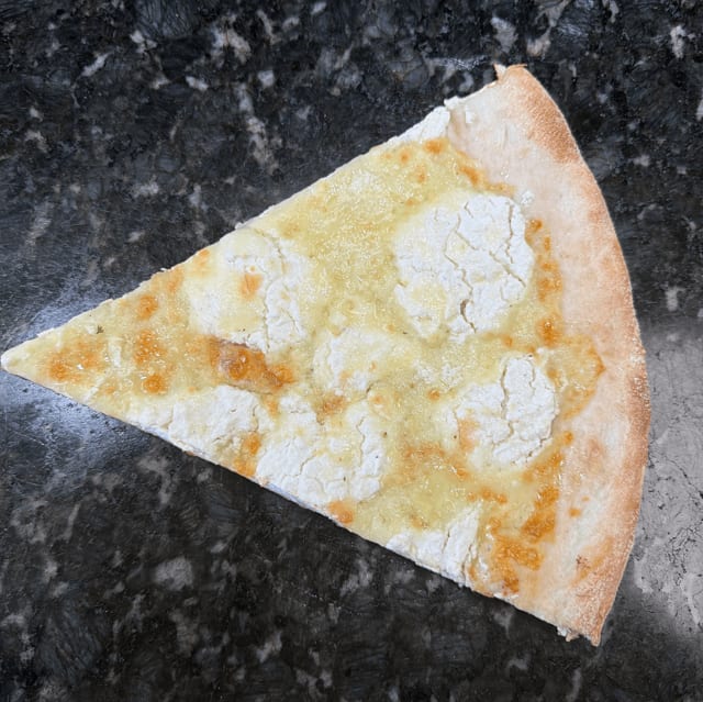 White Pizza Slice.