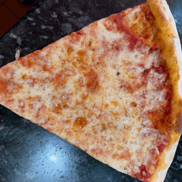 Regular Cheese Pizza Slice.