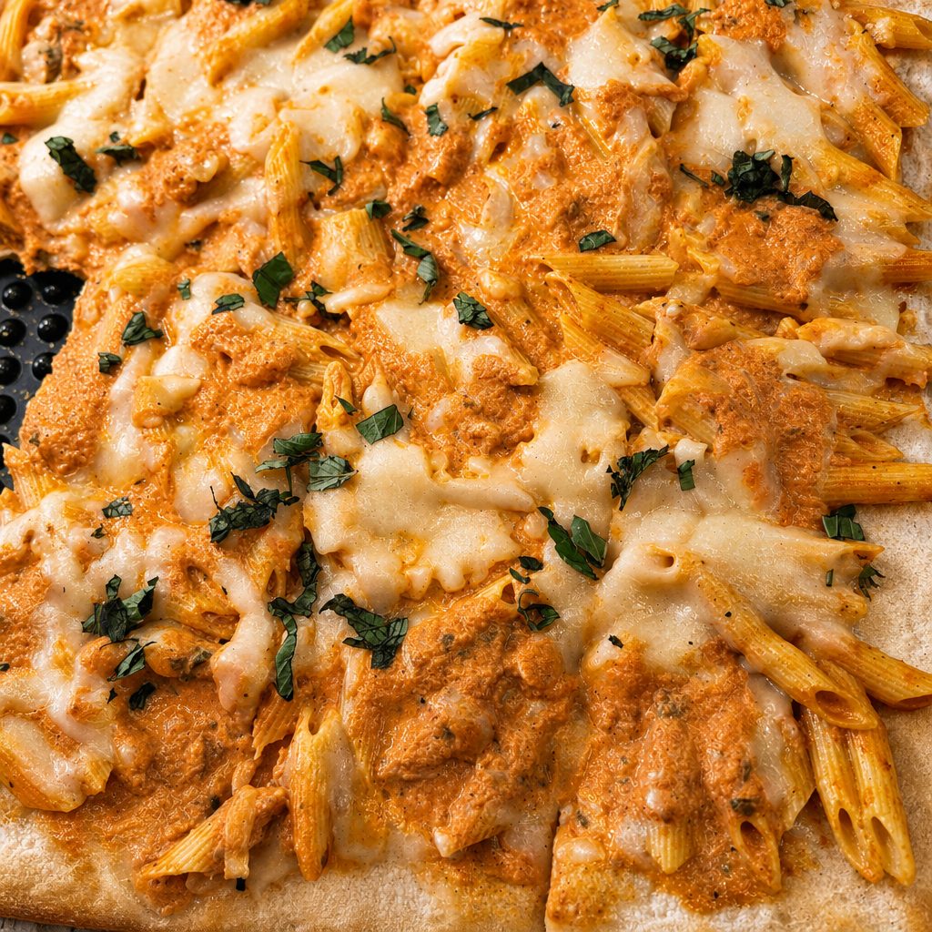 Baked Ziti Pizza.